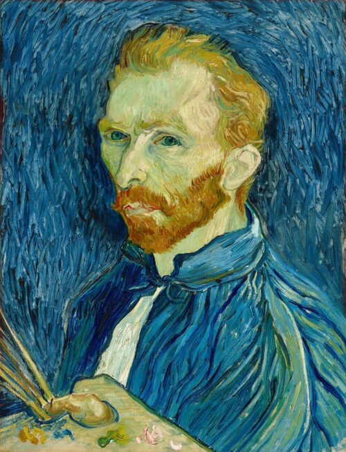 Vincent van Gogh Self-Portrait Poster Reproduction – Post-Impressionist Masterpiece Wall Art picture