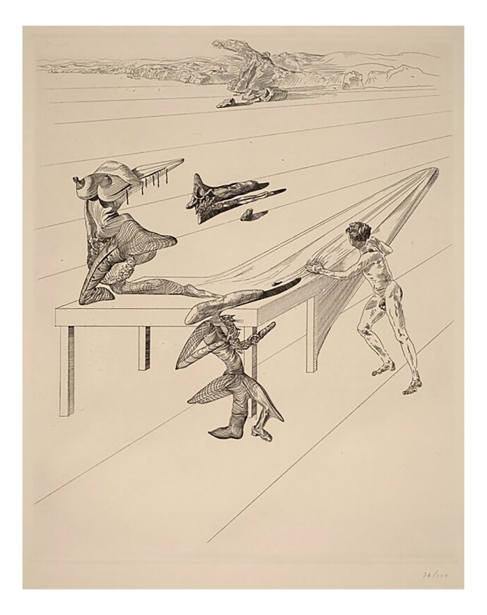 Salvador Dalí Surrealist Etching Poster Reproduction – Dreamlike Classic Art Wall Decor picture
