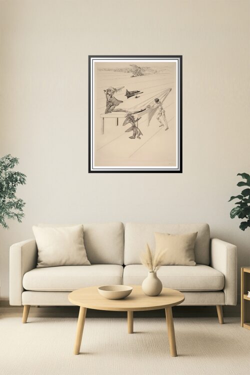 Salvador Dalí Surrealist Etching Poster Reproduction – Dreamlike Classic Art Wall Decor picture