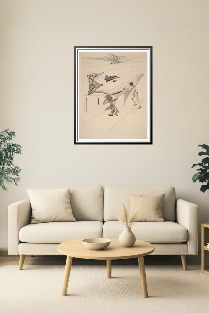 Salvador Dalí Surrealist Etching Poster Reproduction – Dreamlike Classic Art Wall Decor picture