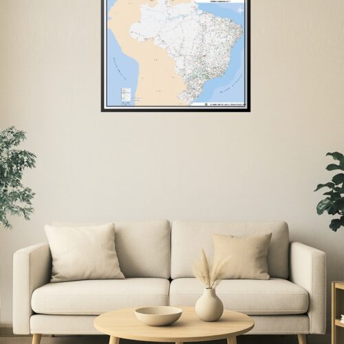 Brazil Road Map Poster – 2017 Rodoviário Statistical Edition picture