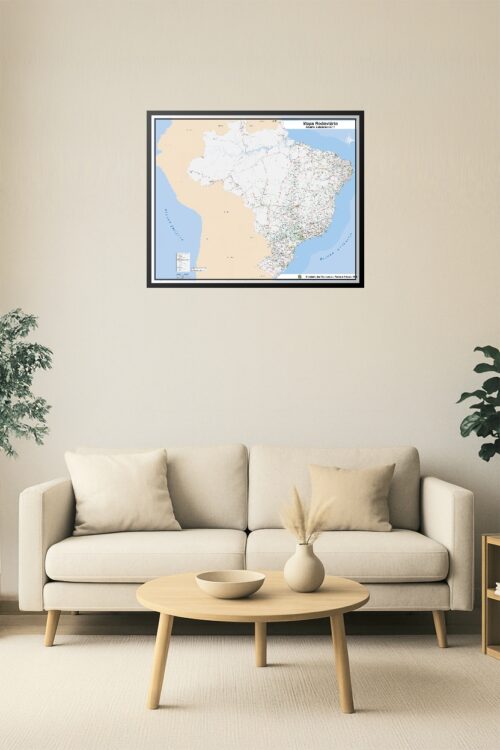 Brazil Road Map Poster – 2017 Rodoviário Statistical Edition picture