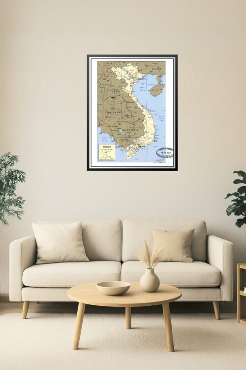 Vintage Vietnam & Southeast Asia Political Map Poster – Library of Congress Edition picture