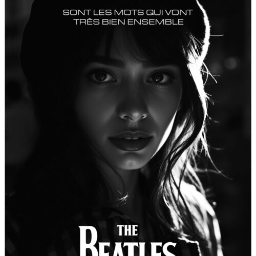 Michelle Ma Belle – The Beatles Black & White Lyric Poster picture