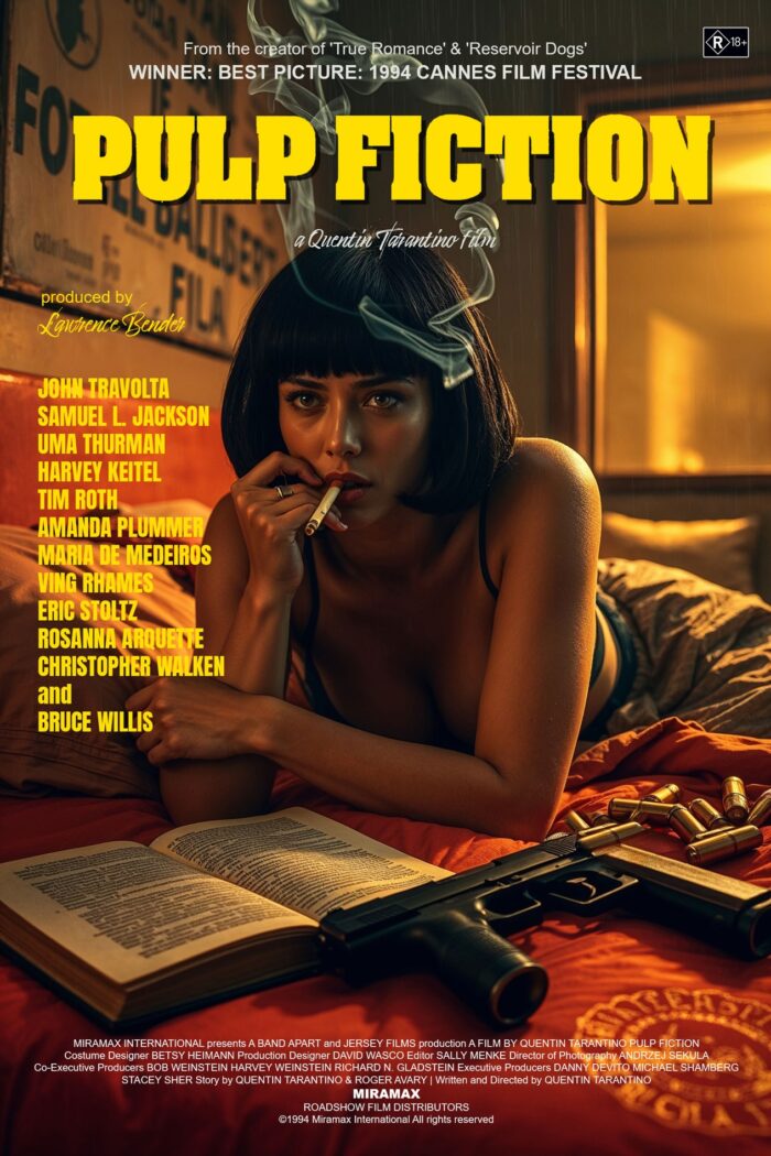 Pulp Fiction Poster – Cinematic Tribute Art Print (Tarantino Classic) picture