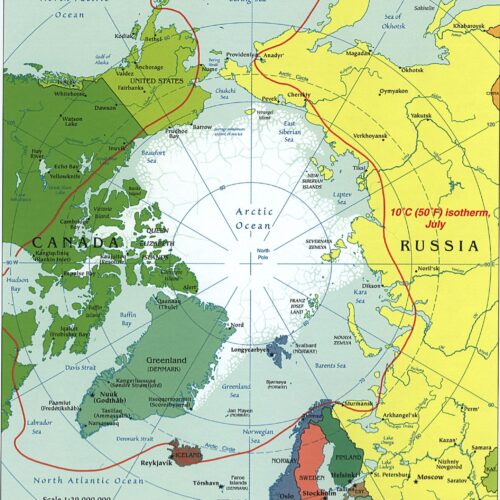 Arctic Region Map Poster – Polar Geography & Climate Reference picture