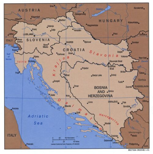 Balkans Historical Map Poster – Croatia, Bosnia, Slovenia & More picture