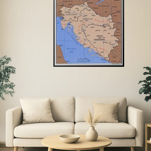 Balkans Historical Map Poster – Croatia, Bosnia, Slovenia & More picture