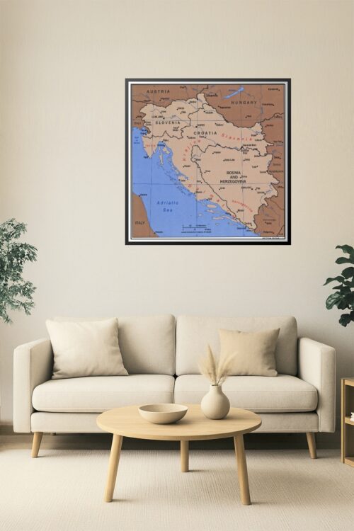 Balkans Historical Map Poster – Croatia, Bosnia, Slovenia & More picture