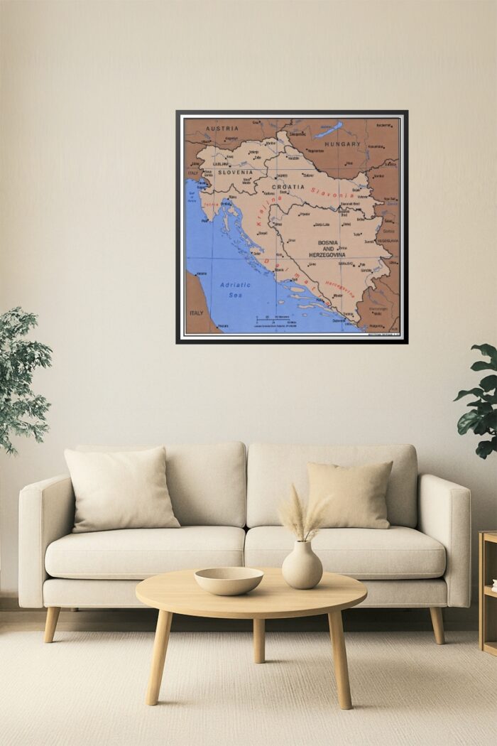 Balkans Historical Map Poster – Croatia, Bosnia, Slovenia & More picture