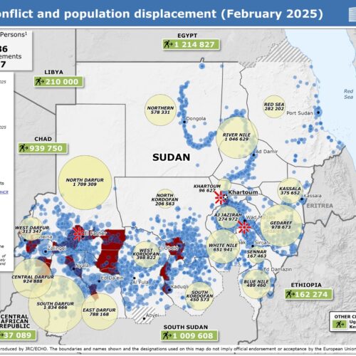 Sudan Conflict & Displacement Map (February 2025) – European Commission Crisis Report Poster picture