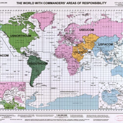 World Map – U.S. Combatant Command Areas of Responsibility (2005) picture