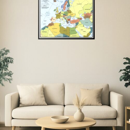 Europe, North Africa & Middle East Political Map – Detailed Regional Overview picture