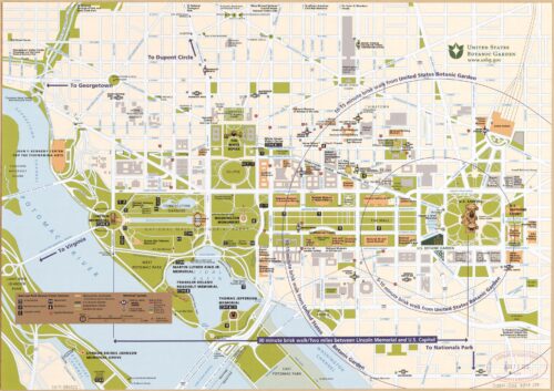 Washington D.C. National Mall Tourist Poster Map – Landmarks, Memorials & Metro Access picture