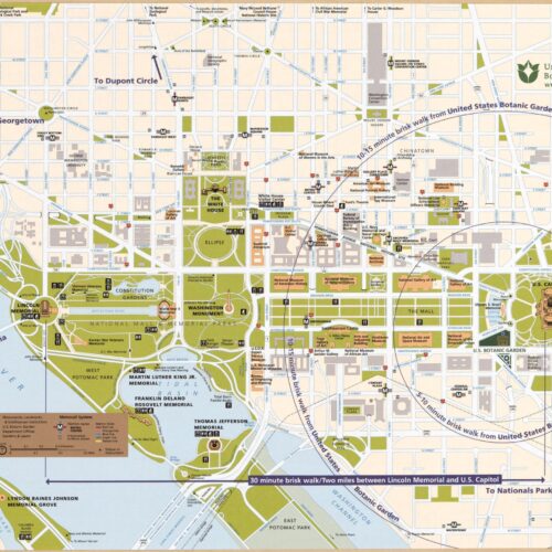 Washington D.C. National Mall Tourist Poster Map – Landmarks, Memorials & Metro Access picture