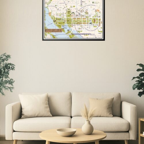 Washington D.C. National Mall Tourist Poster Map – Landmarks, Memorials & Metro Access picture