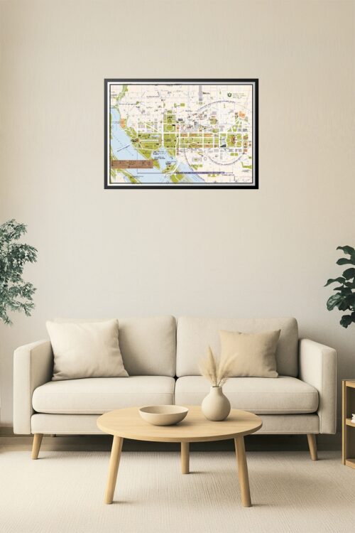 Washington D.C. National Mall Tourist Poster Map – Landmarks, Memorials & Metro Access picture