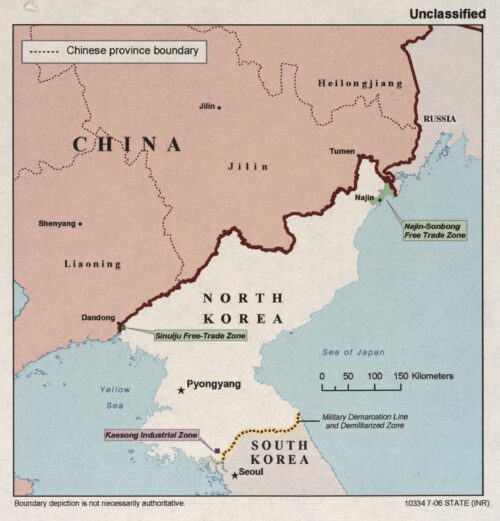North Korea Free Trade Zones Map – Kaesong, Sinuiju & Rajin-Sonbong Economic Areas picture