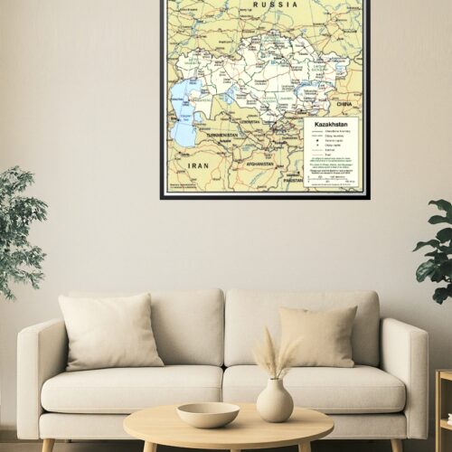 Kazakhstan Administrative Map – Political Boundaries and Key Cities picture