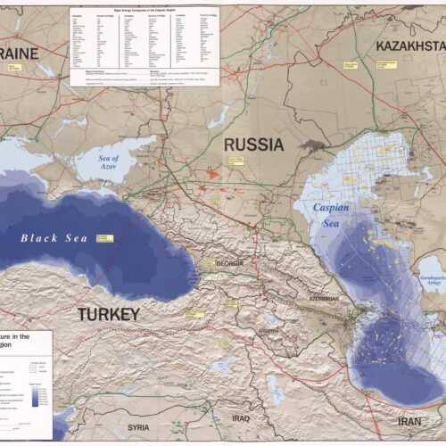 Oil & Gas Infrastructure Map – Caspian and Black Sea Region (2001) picture