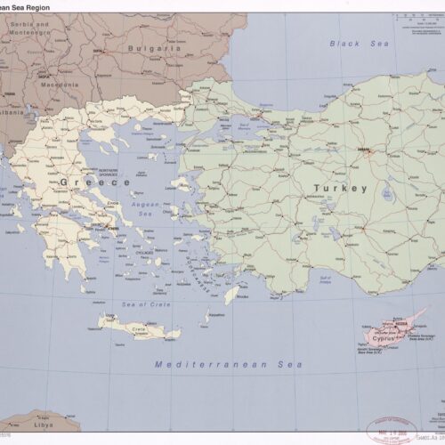 Aegean Sea Region Map – Greece, Turkey & Cyprus Political Geography (2005) picture