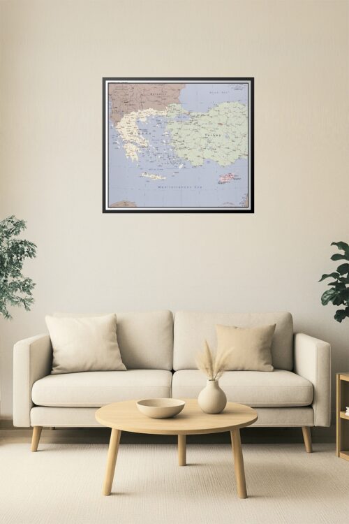 Aegean Sea Region Map – Greece, Turkey & Cyprus Political Geography (2005) picture