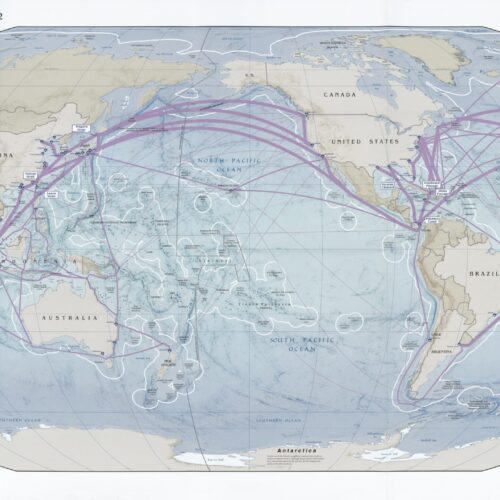 Map of the World Oceans – Global Shipping Lanes & Ports (2012 Edition) picture