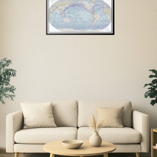 Map of the World Oceans – Global Shipping Lanes & Ports (2012 Edition) picture