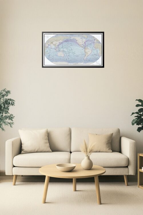 Map of the World Oceans – Global Shipping Lanes & Ports (2012 Edition) picture