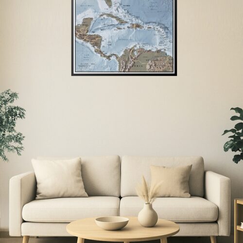 Central Balkan Region Poster – Topography & Political Boundaries picture