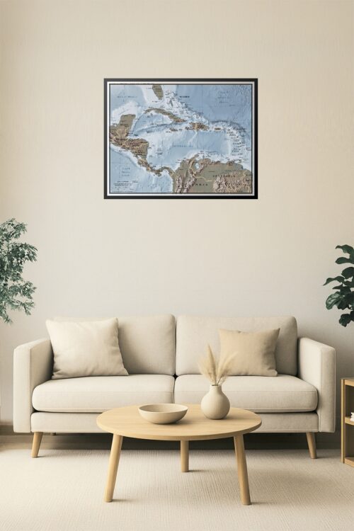 Central Balkan Region Poster – Topography & Political Boundaries picture