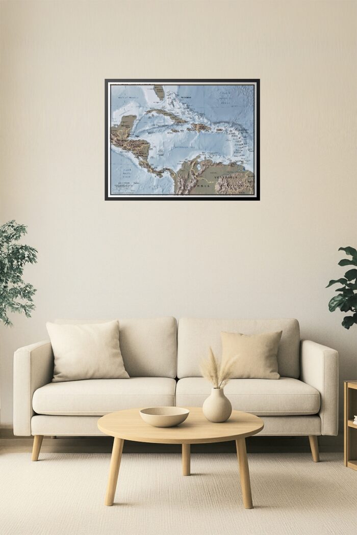 Central Balkan Region Poster – Topography & Political Boundaries picture