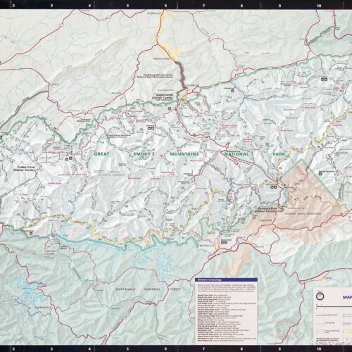Great Smoky Mountains National Park Trail Poster – Hiking & Visitor Centers picture