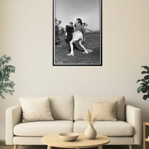Vintage 1941 Girl Playing Baseball – Dailey, West Virginia picture