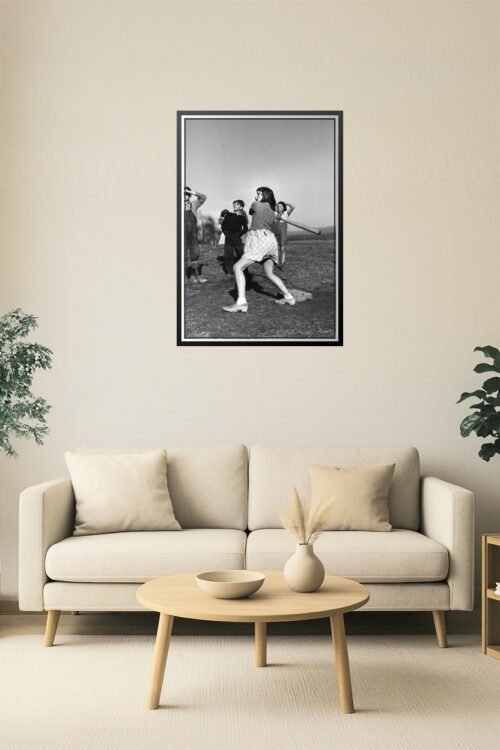 Vintage 1941 Girl Playing Baseball – Dailey, West Virginia picture