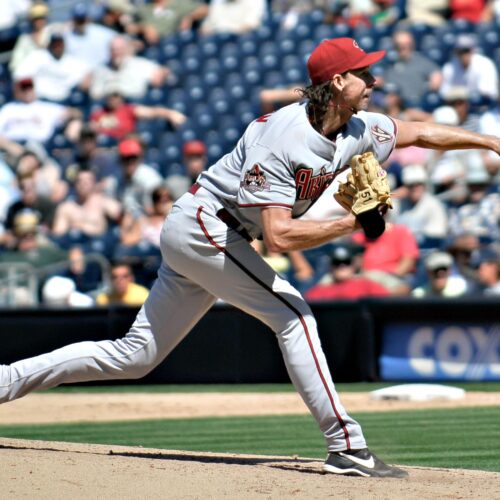 Randy Johnson Pitching – Arizona Diamondbacks at Petco Park (2008) picture