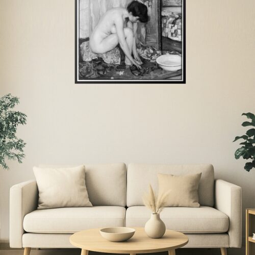 Nude Study by Albert Worcester – Early 20th Century Painting picture
