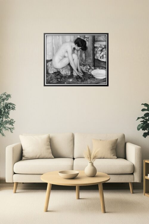 Nude Study by Albert Worcester – Early 20th Century Painting picture