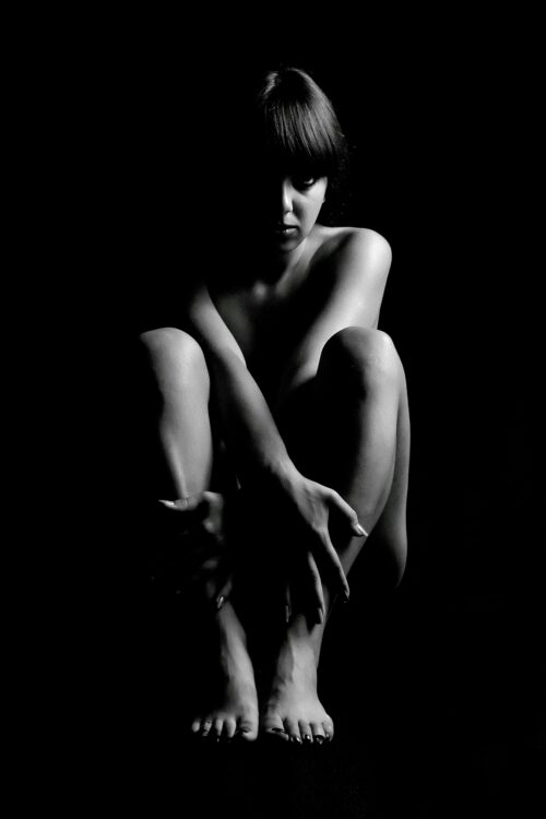 Monochrome Nude Female Silhouette – Artistic Photography picture