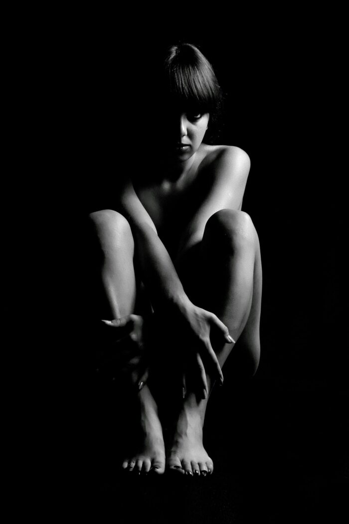 Monochrome Nude Female Silhouette – Artistic Photography picture