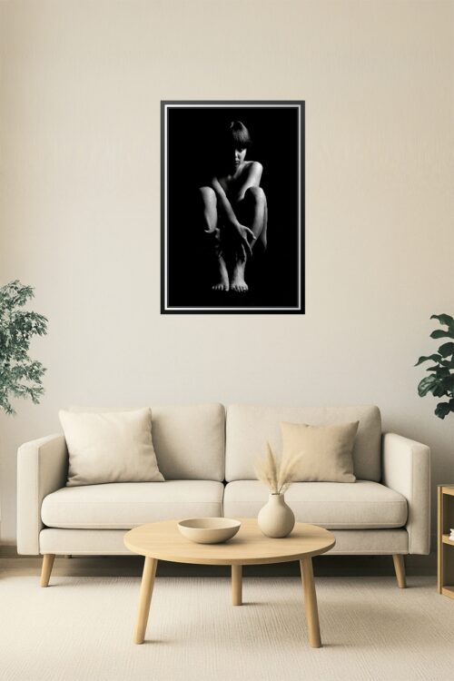 Monochrome Nude Female Silhouette – Artistic Photography picture