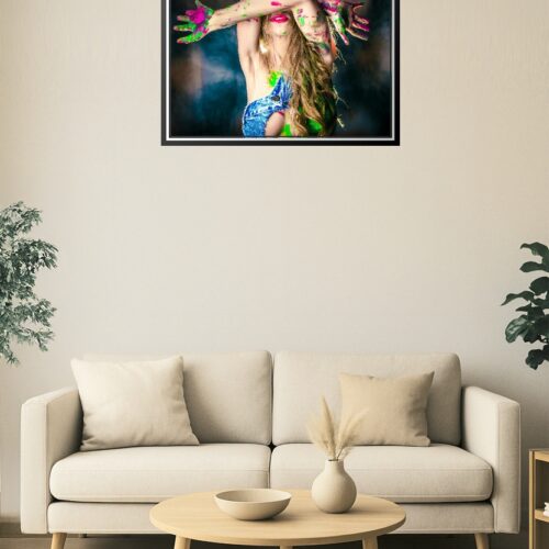 Neon Body Paint Nude Art – Vibrant Photography picture