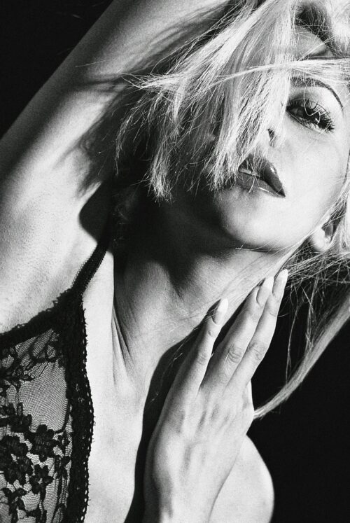 Sensual Monochrome Portrait – Lace Detail picture