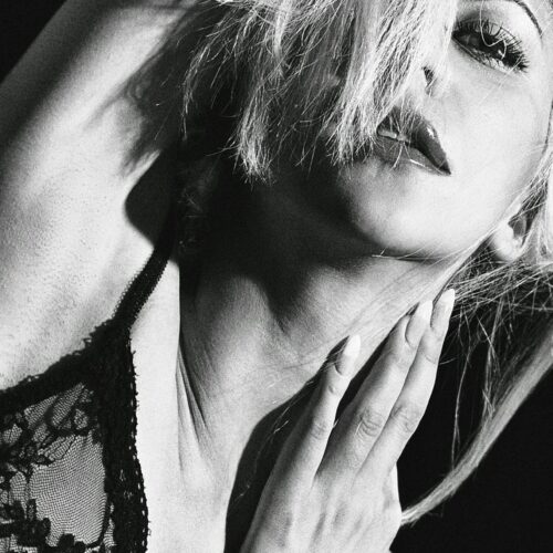 Sensual Monochrome Portrait – Lace Detail picture