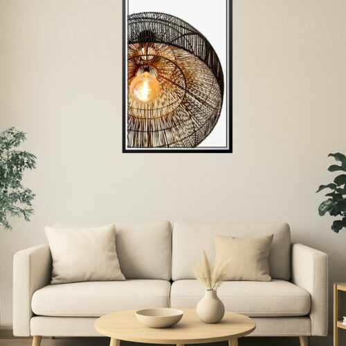 Radiant Weave – Modern Rattan Pendant Light picture