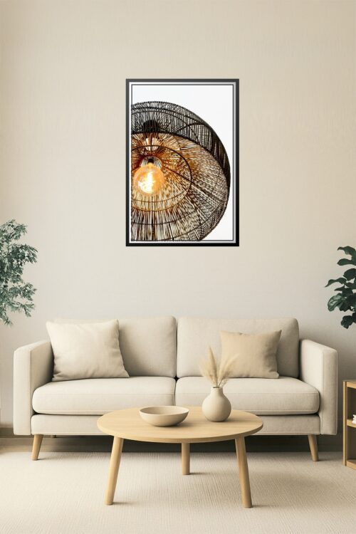 Radiant Weave – Modern Rattan Pendant Light picture