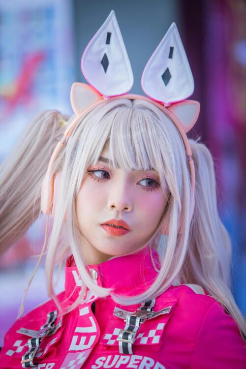 Neon Bunny Cosplay Vibes – Pop Culture Portrait picture
