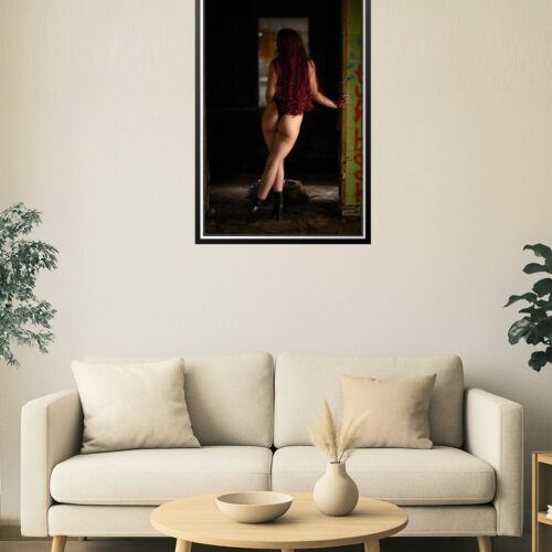 After Dark Allure – Sensual Redhead Boudoir Wall Art picture