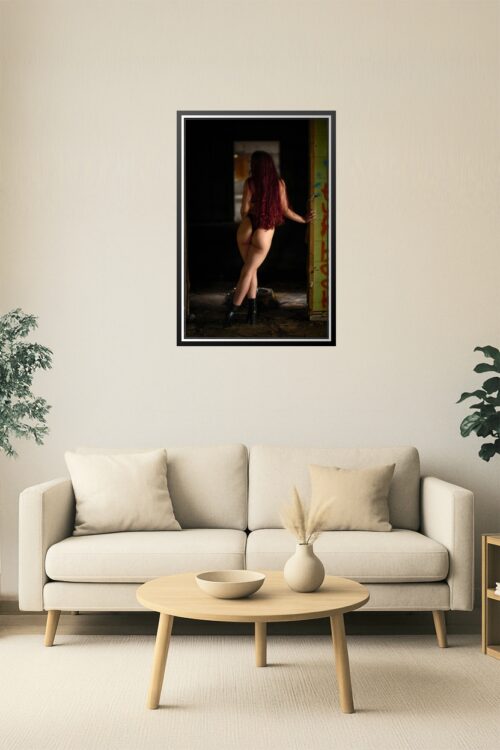After Dark Allure – Sensual Redhead Boudoir Wall Art picture