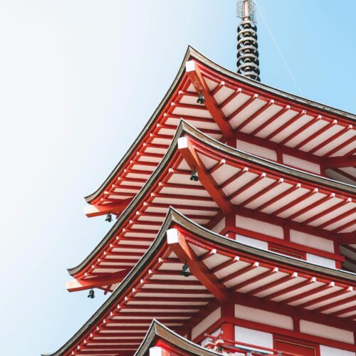 Japanese Pagoda Roof – Minimalist Architecture Photography Print picture